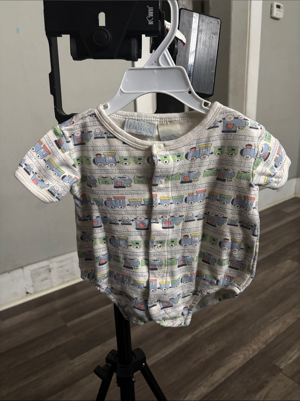 Train Print Baby Onesie - Neutral Multicolor 100